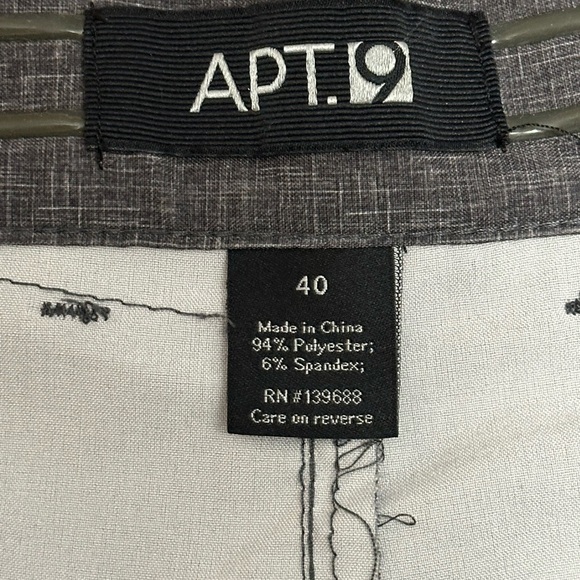 Men's Apt. 9 Performance 40 XL Golf Shorts Khakis Chino Gray Gripper Waistband - Picture 9 of 10